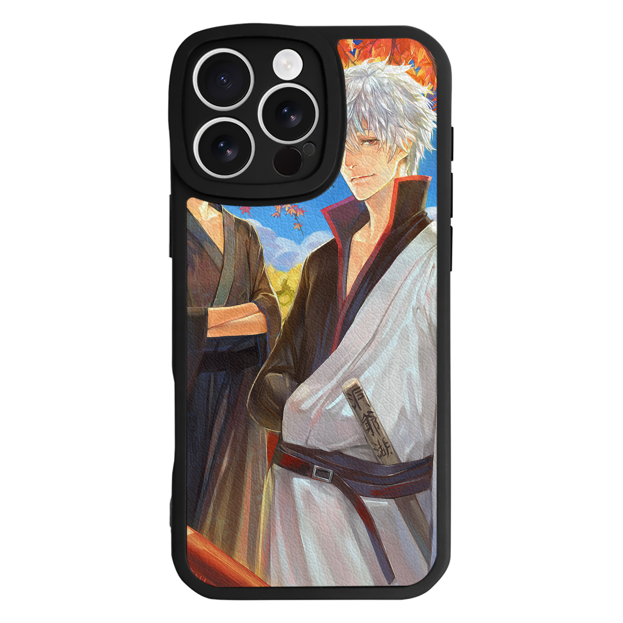 （画像用） ぎんたま 坂田銀時（さかたぎんとき） 神楽 志村新八（しむら しんぱち） GINTAMA Sakata Gintoki Kagura Shimura Shinpachi 【iPhone 16シリーズ対応】シリコンスマホケース（レザー調） 材質：シリコン